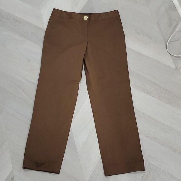 Tory Burch Womans Cropped Slacks pant w/ gold buttons, Size 6 - Picture 1 of 5